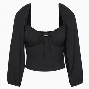 Aritzia novella blouse in black